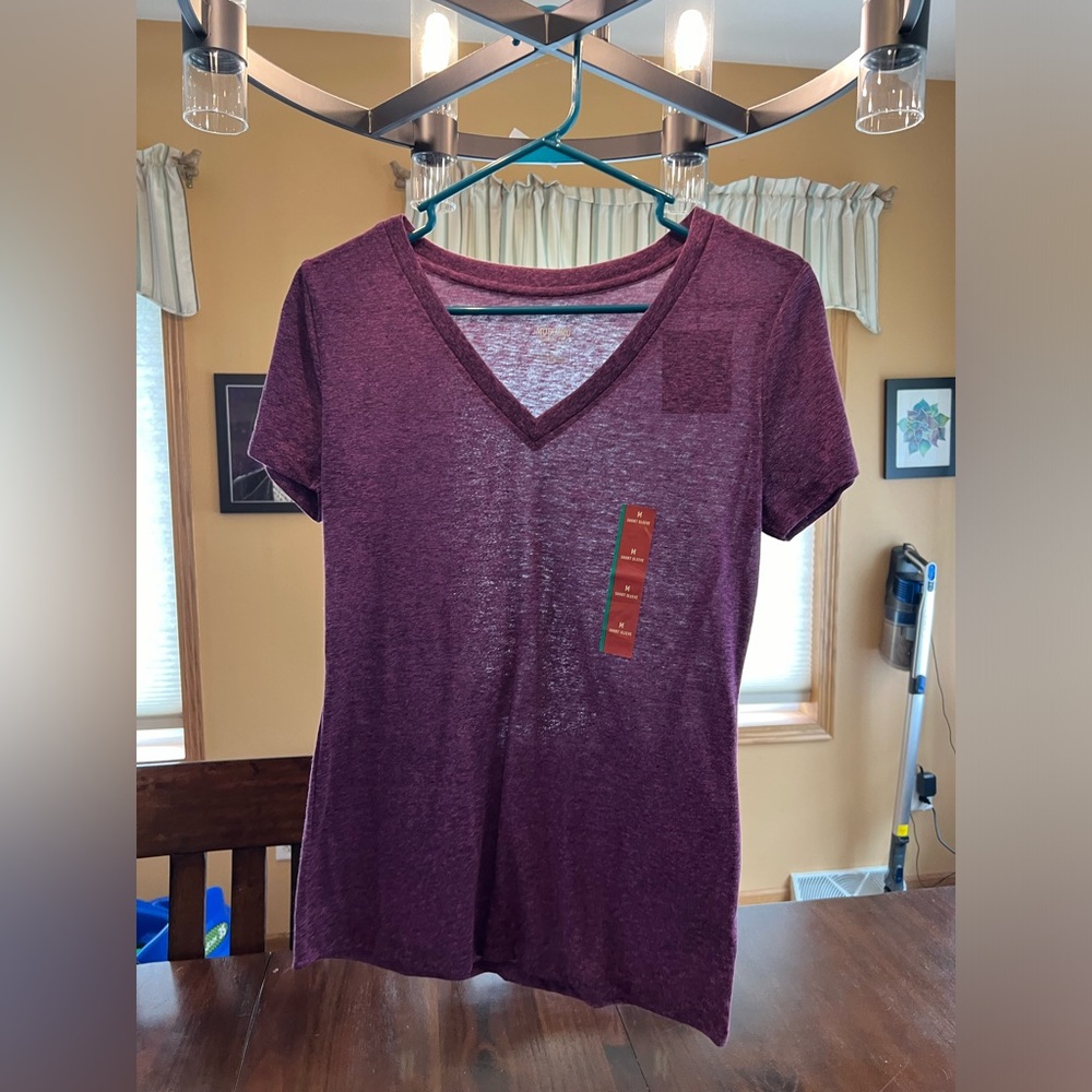 Purple heathered T-shirt, new with tags